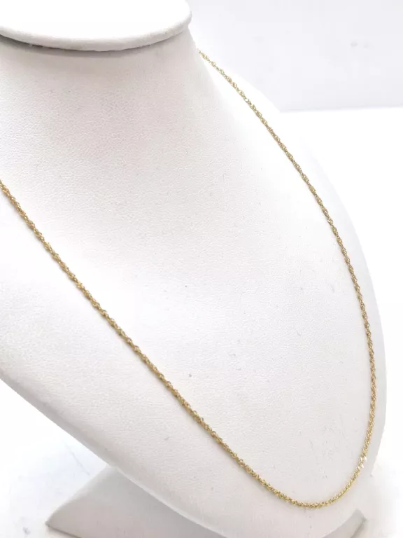 DELIKATNY ZŁOTY ŁAŃCUSZEK, P 585, 1,27 G, DŁ 45 CM