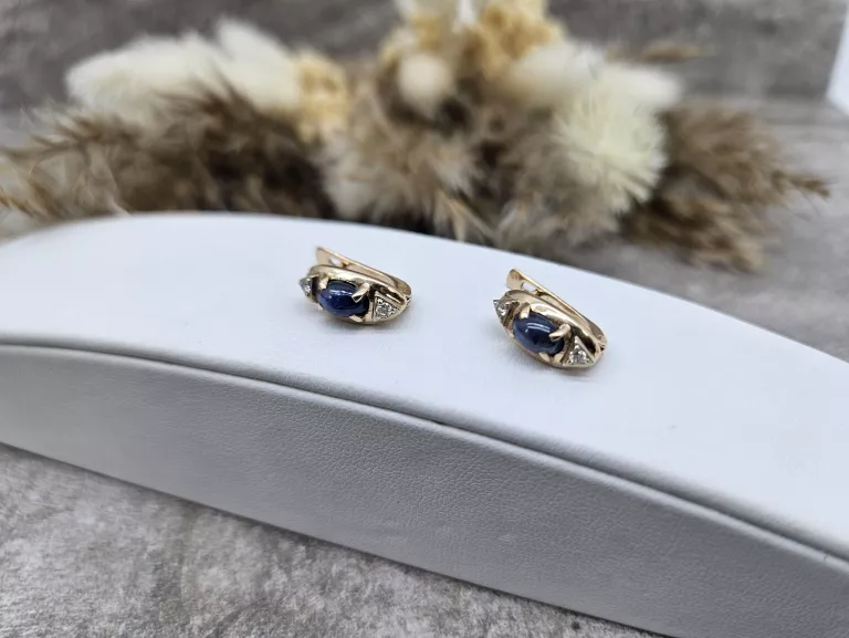 PIĘKNE ZŁOTE KOLCZYKI PRÓBA 585 WAGA 3,64