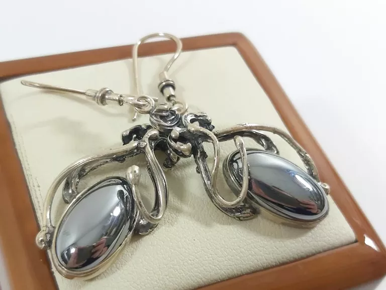 MISTYCZNE SREBRNE KOLCZYKI PRÓBY 925