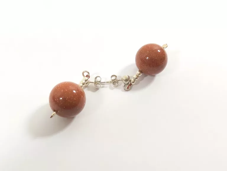 NIEPOSPOLITE SREBRNE KOLCZYKI Z KAMIENIAMI