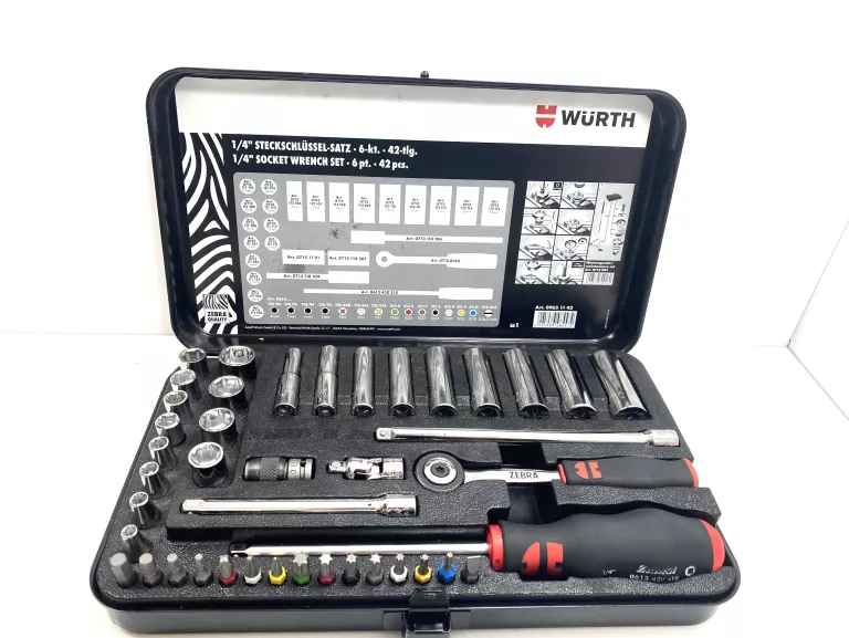 ZESTAW KLUCZY WURTH 42 ELEMENTY