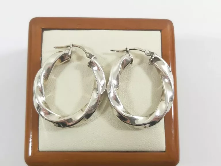 ZAKRĘCONE SREBRNE KOLCZYKI PRÓBY 925