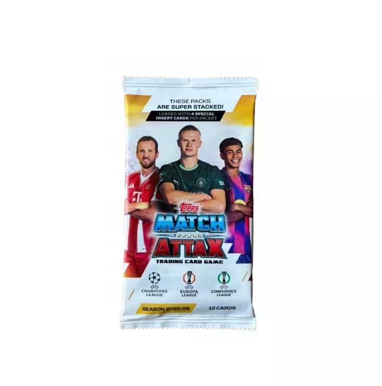 TOPPS MATCH ATTAX 2025/26 UCL - SASZETKA 12 KART