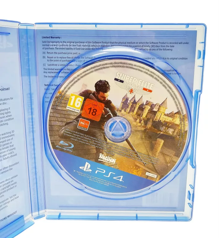 GRA NA PS 4SNIPER ELITE RESISTANCE