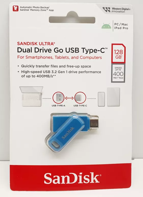 SANDISK ULTRA DUAL DRIVE GO USB 128GB PAMIĘĆ USB
