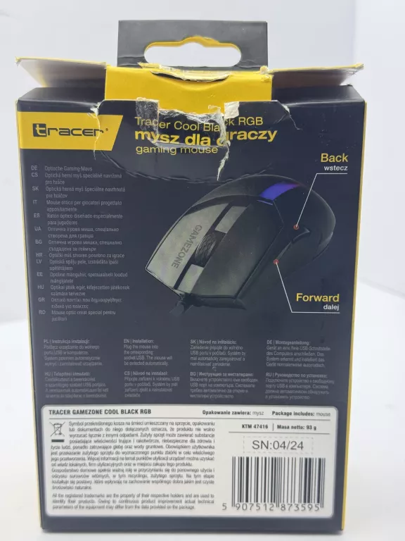 MYSZ DLA GRACZY TRACER GAMEZONE COOL CZARNY RGB / PUD / EAN: 5907512873595