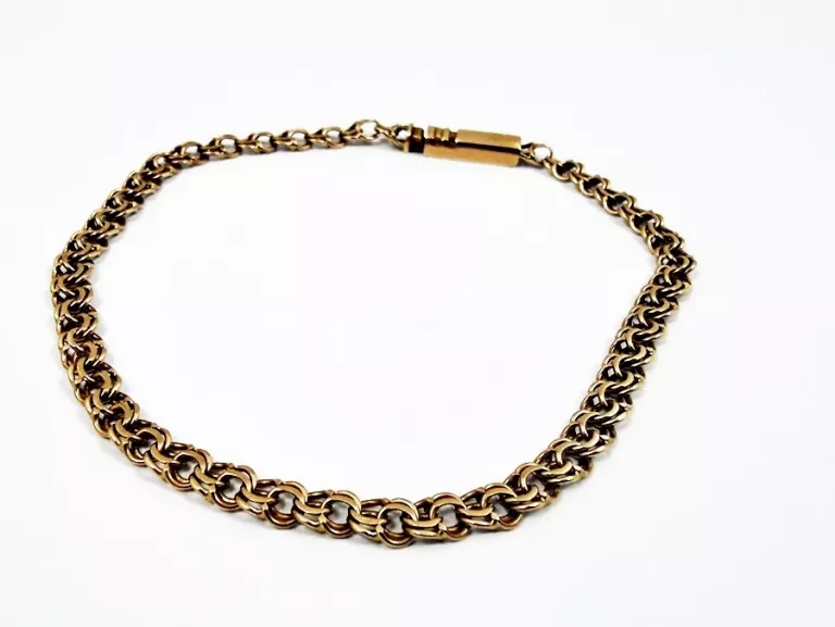 ZŁOTA BRANSOLETKA P583, RÓŻOWE ZŁOTO, DŁUGOŚĆ: 22CM, WAGA: 6,19