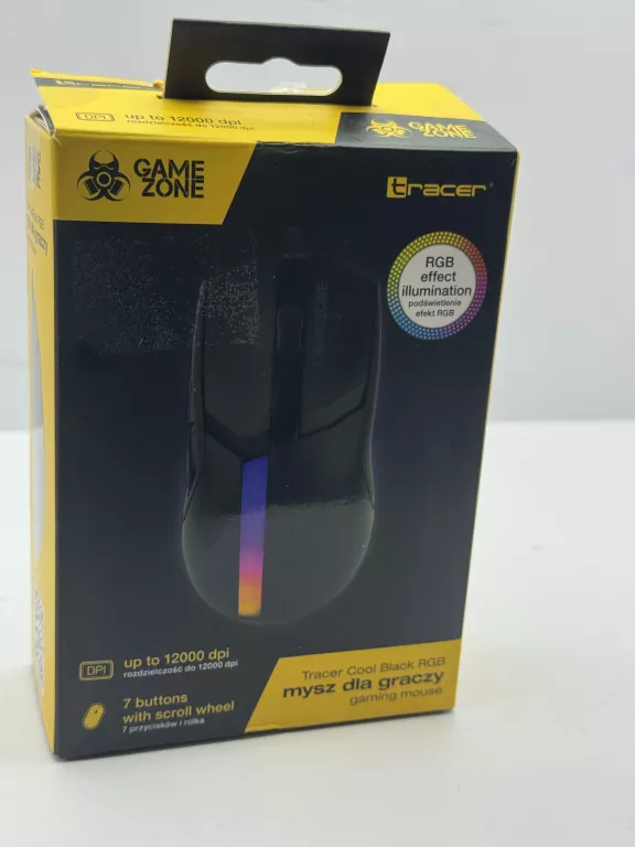 MYSZ DLA GRACZY TRACER GAMEZONE COOL CZARNY RGB / PUD / EAN: 5907512873595