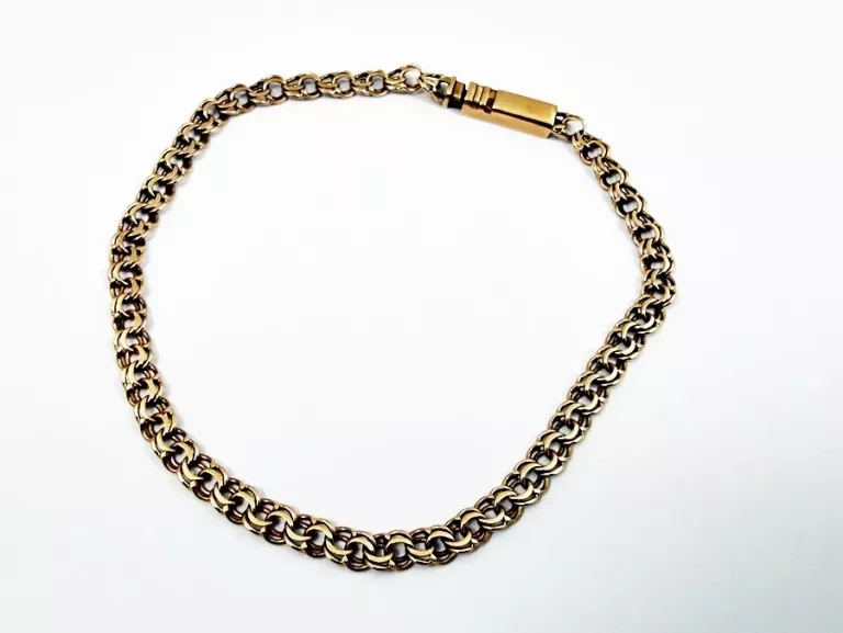 ZŁOTA BRANSOLETKA P583, RÓŻOWE ZŁOTO, DŁUGOŚĆ: 22CM, WAGA: 6,19