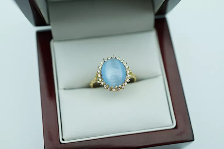 ZŁOTY PIERŚCIONEK Z OPALEM 585/3,06G/R16