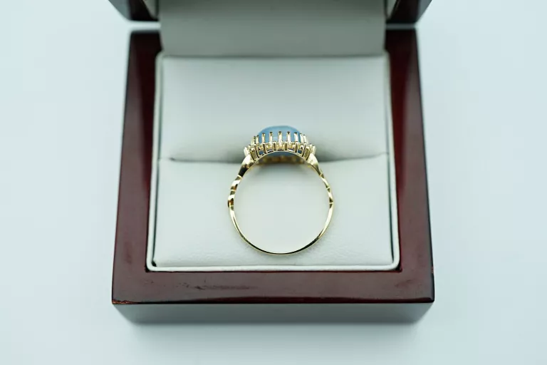 ZŁOTY PIERŚCIONEK Z OPALEM 585/3,06G/R16