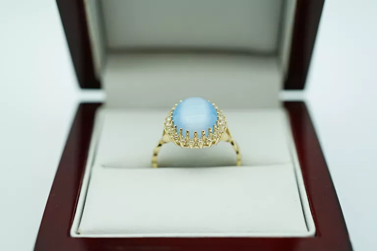 ZŁOTY PIERŚCIONEK Z OPALEM 585/3,06G/R16