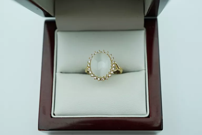 ZŁOTY PIERŚCIONEK Z OPALEM 585/3,08G/R12