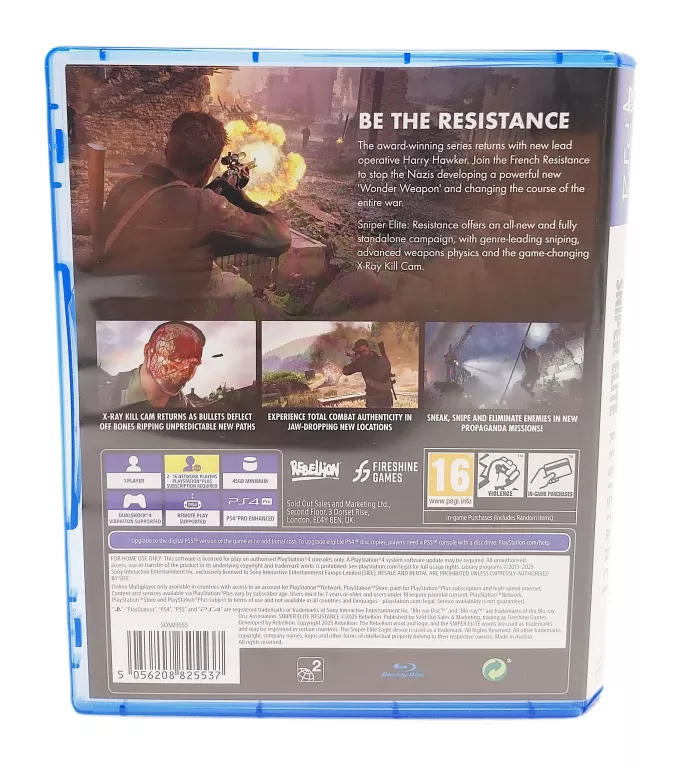 GRA NA PS 4SNIPER ELITE RESISTANCE