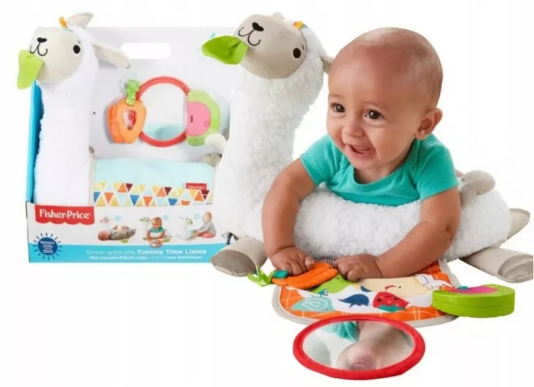 FISHER PRICE LAMA ROŚNIJ ZE MNĄ ZABAWKA SENSORYCZNA 4W1 DLA MALUSZKA +0M