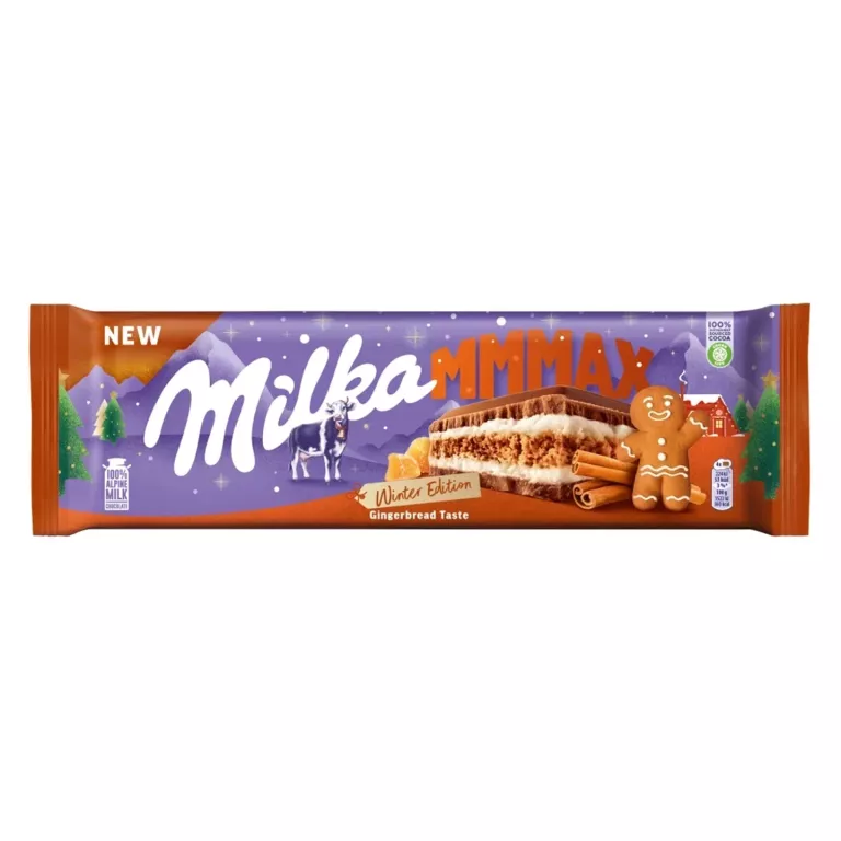 MILKA CZEKOLADA MLECZNA PIERNIKOWA 300G GINGERBREAD MIKOŁAJKI NA ŚWIĘTA
