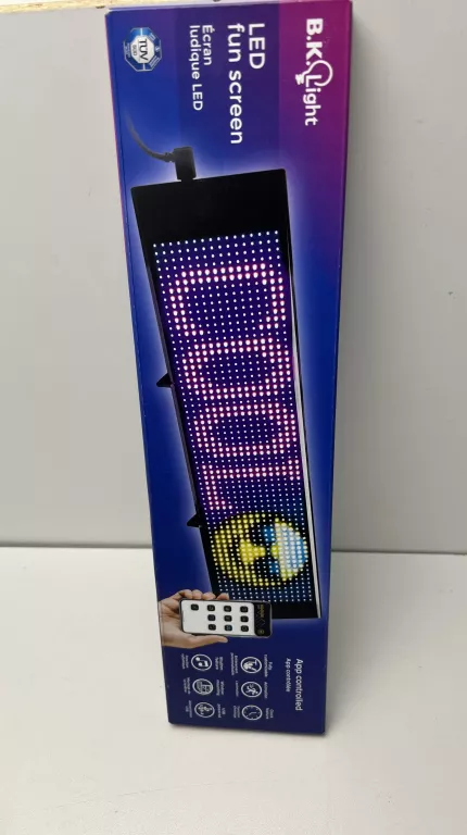 PIKSELOWY EKRAN LED 37X9 CM USB-A REAKCJA NA MUZYKĘ STEROWANIE APLIKACJĄ