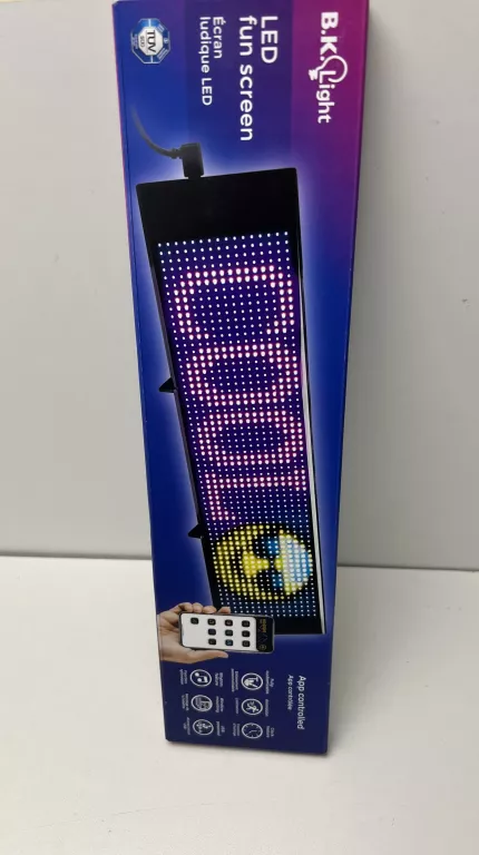 PIKSELOWY EKRAN LED 37X9 CM USB-A REAKCJA NA MUZYKĘ STEROWANIE APLIKACJĄ