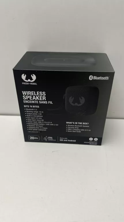 GŁOŚNIK PRZENOŚNY FRESH 'N REBEL WIRELESS SPEAKER CZARNY Q