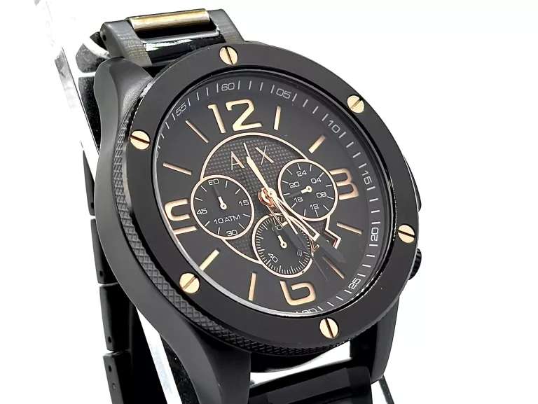 ZEGAREK MĘSKI ARMANI EXCHANGE AX1513 BRANSOLETA STAL CZARNY