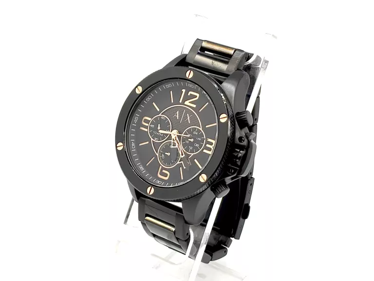 ZEGAREK MĘSKI ARMANI EXCHANGE AX1513 BRANSOLETA STAL CZARNY