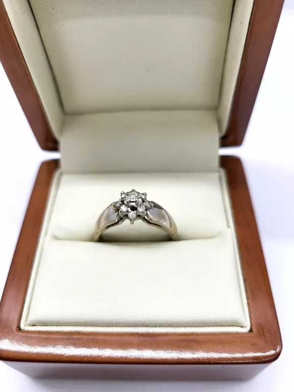 ZŁOTY PIERŚCIONEK Z BIAŁYM ZŁOTEM 3.33G/585