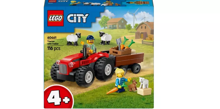 LEGO CITY 60461 CZERWONY TRAKTOR Z PRZYCZEPĄ I OWCAMI FARMA NA PREZENT