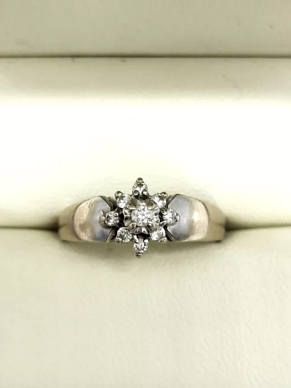 ZŁOTY PIERŚCIONEK Z BIAŁYM ZŁOTEM 3.33G/585