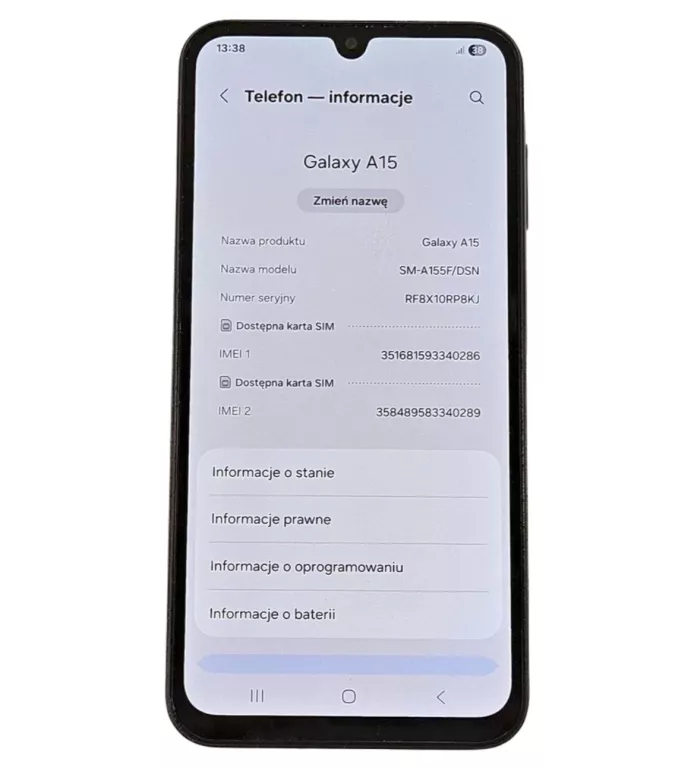 TELEFON SAMSUNG GALAXY A15 4 GB / 128 GB 4G - -RATY PLAY !