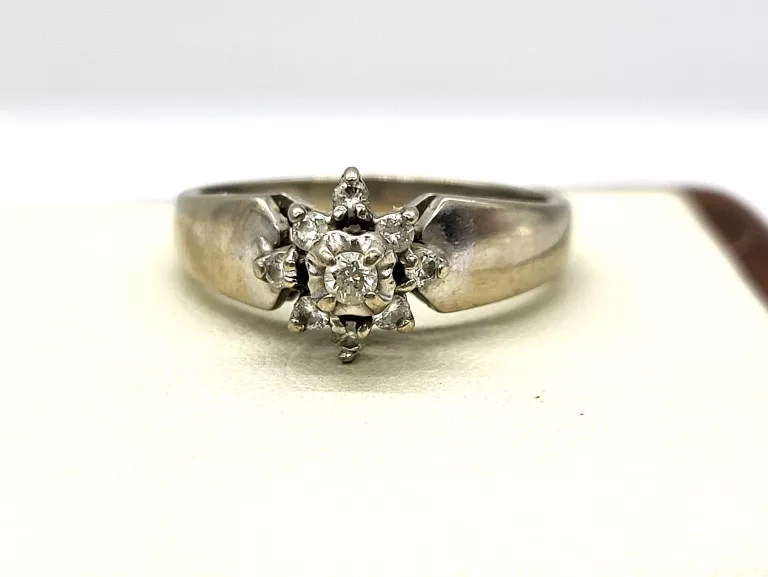 ZŁOTY PIERŚCIONEK Z BIAŁYM ZŁOTEM 3.33G/585