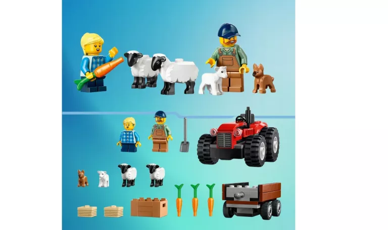 LEGO CITY 60461 CZERWONY TRAKTOR Z PRZYCZEPĄ I OWCAMI FARMA NA PREZENT
