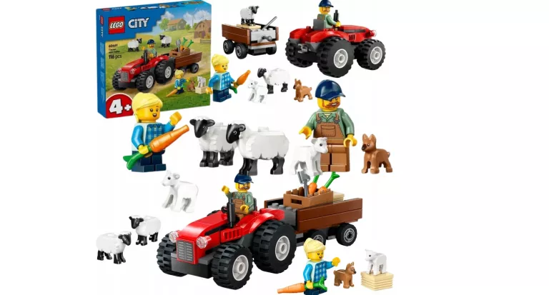 LEGO CITY 60461 CZERWONY TRAKTOR Z PRZYCZEPĄ I OWCAMI FARMA NA PREZENT