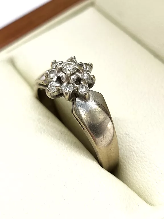 ZŁOTY PIERŚCIONEK Z BIAŁYM ZŁOTEM 3.33G/585