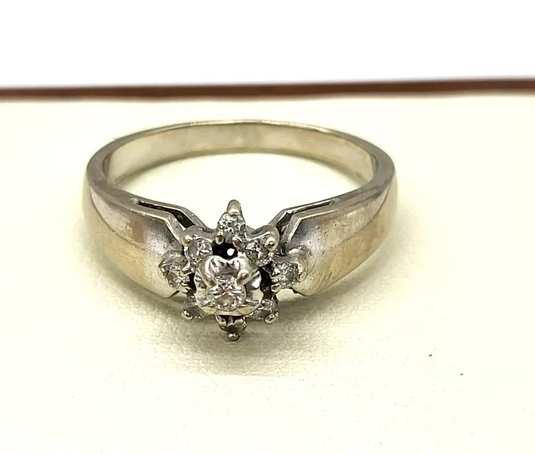 ZŁOTY PIERŚCIONEK Z BIAŁYM ZŁOTEM 3.33G/585