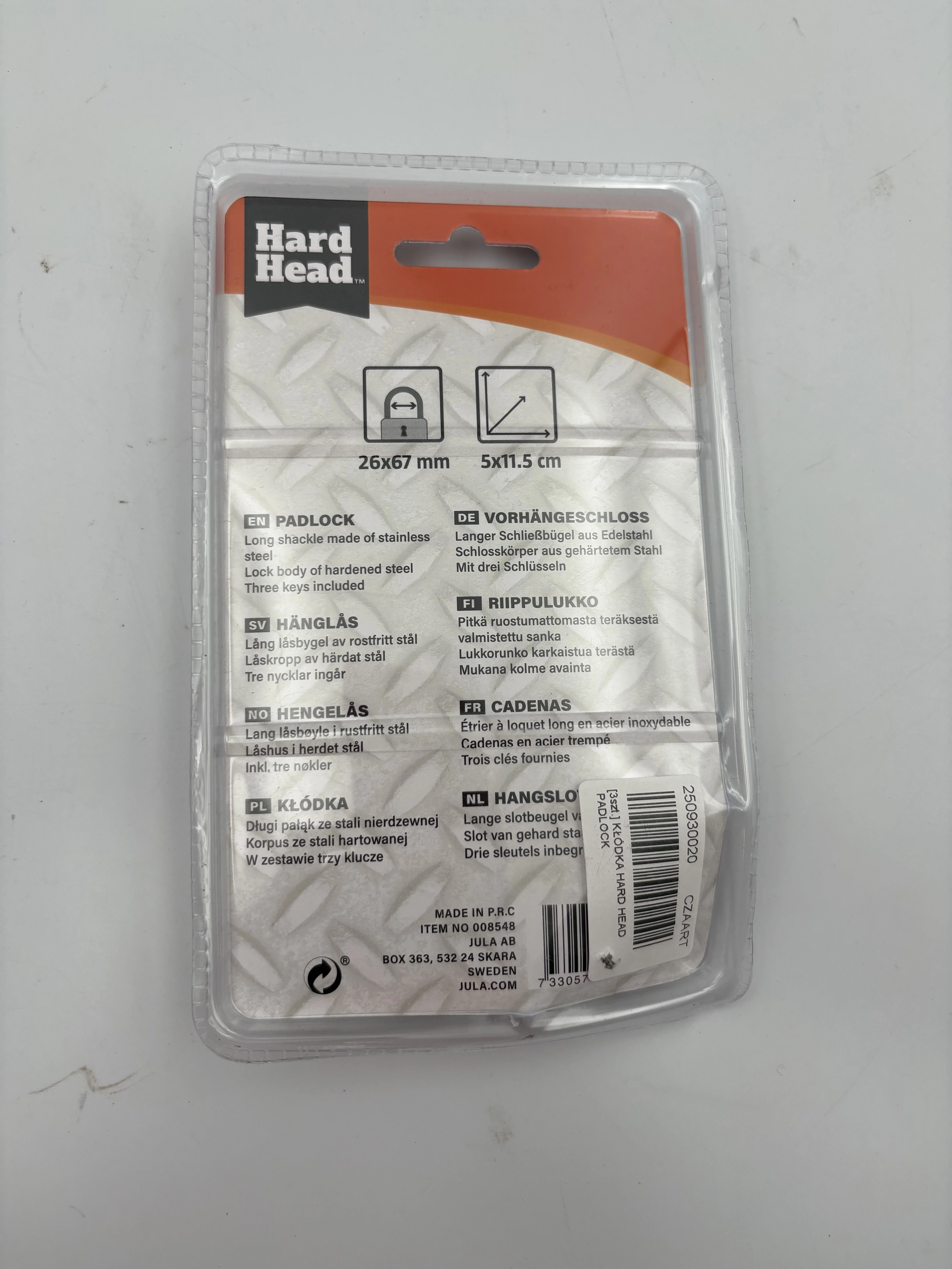 klodka-hard-head-padlock-ean-gtin-7330571398392