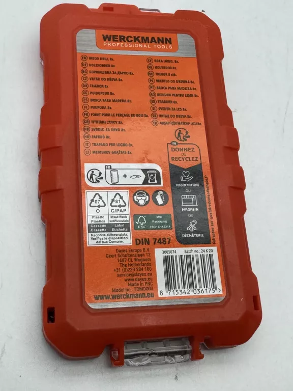 WERCKMAN WIERTŁA DO DREWNA WOOD DRILL KOMPLET 8SZT 3 -10MM / 8715342036175