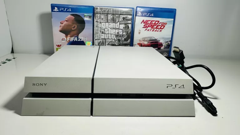 KONSOLA PLAYSTATION 4 PS4 FAT 500GB BIAŁA CUH-1216A + 3 GRY WARTO OKAZJA