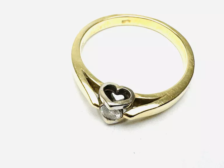 ZŁOTY PIERSCIONEK Z DIAMENTEM PR.585 W.2,23G R12