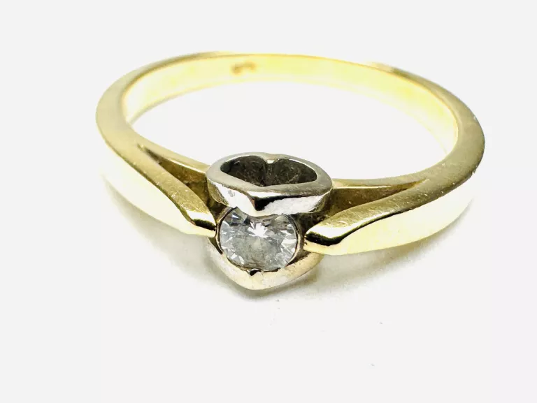 ZŁOTY PIERSCIONEK Z DIAMENTEM PR.585 W.2,23G R12