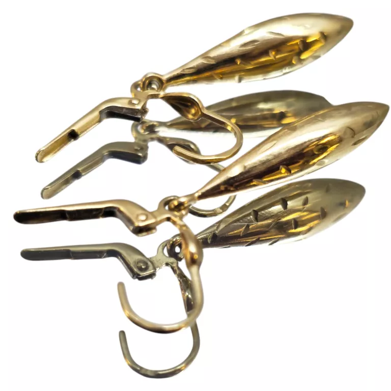 PIĘKNE WISZĄCE ZŁOTE KOLCZYKI