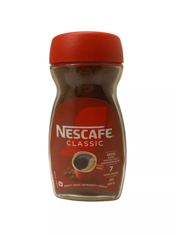 KAWA ROZPUSZCZALNA NESCAFE CLASSIC BOGATY SMAK AROMAT NISKA KWASOWOŚĆ 200