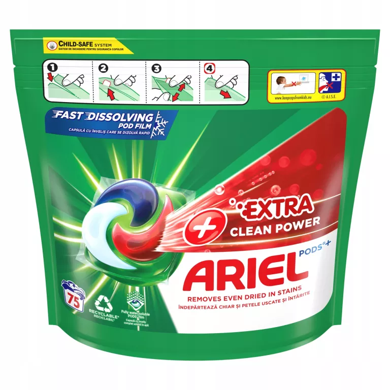 ARIEL EXTRA CLEAN POWER KAPSUŁKI DO PRANIA 75 SZT.