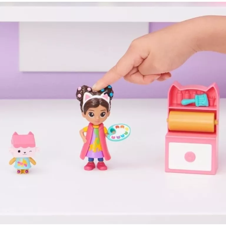 ZESTAW KOCI DOMEK GABI STUDIO ARTYSTYCZNE MALARKA LALKA FIGURKA AKCESORIA