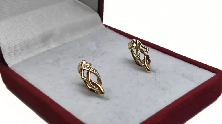 PIĘKNE ZŁOTE KOLCZYKI PRÓBY 585 - 2,16G