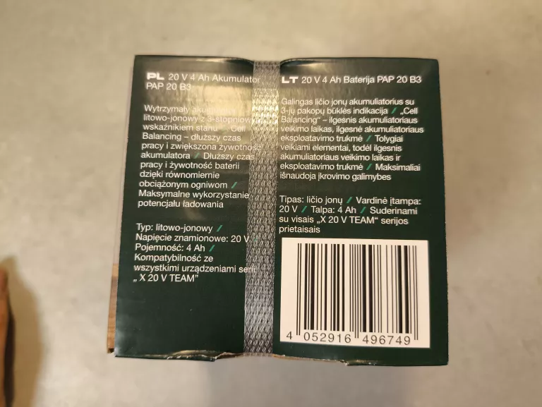 AKUMULATOR PARKSIDE 4 AH