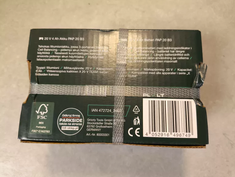 AKUMULATOR PARKSIDE 4 AH