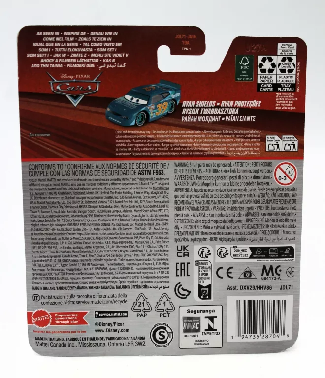 AUTO DISNEY PIXAR CARS RYAN SHIELDS