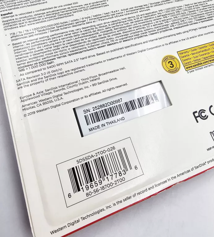 DYSK SANDISK SSD PLUS 2TB 2,5" SATA III SDSSDA-2T00-G26