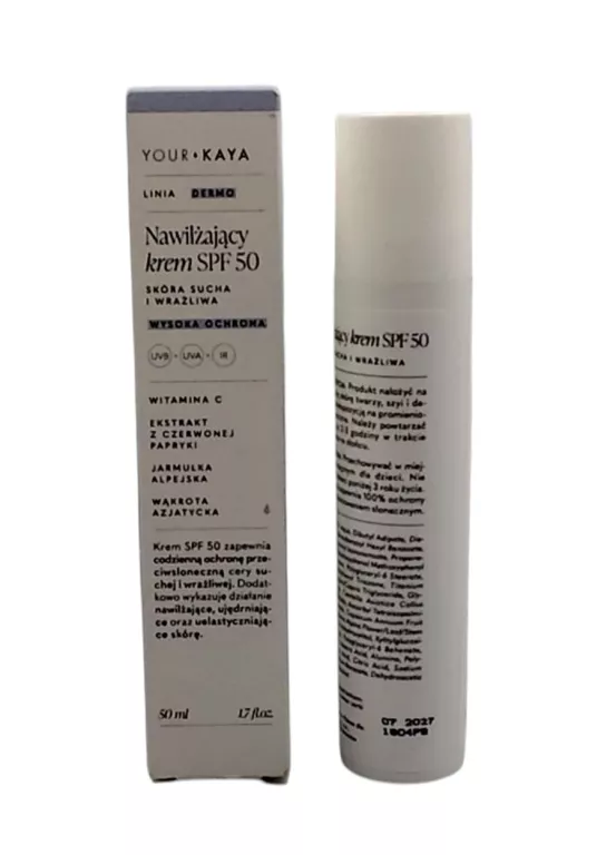 KREM OCHRONA UV DO TWARZY YOUR KAYA DERMOKOSMETYKI 50 SPF NA DZIEŃ 50 ML