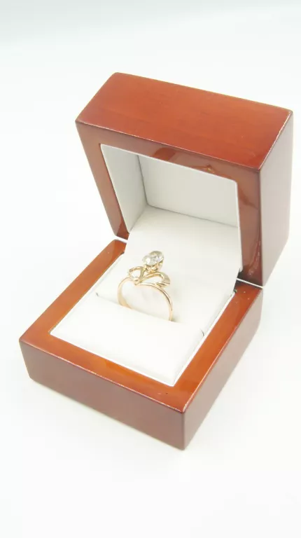 ZŁOTY PIERŚCIONEK Z CYRKONIĄ 585 3,15G R:19 OKAZAŁY